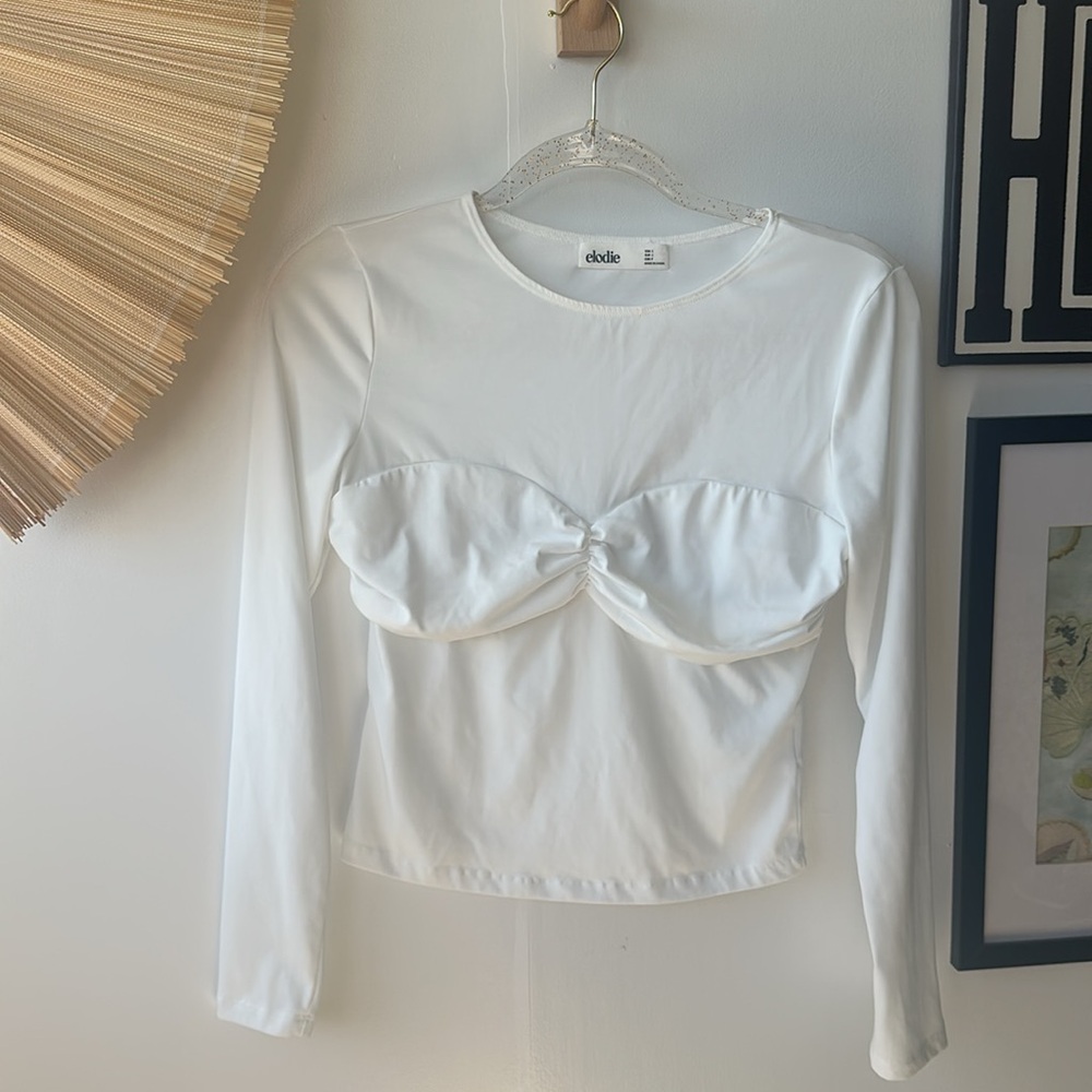 Elodie White Long Sleeve Top - Picture 7 of 8